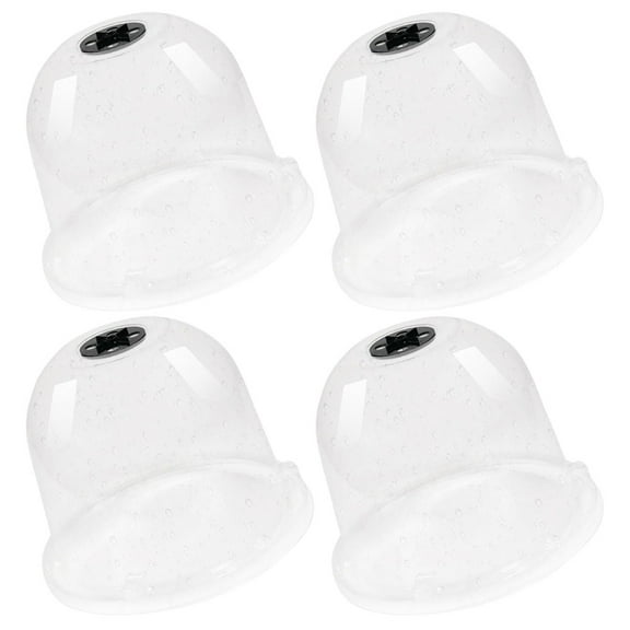 Topbathy 4Pcs Transparent Garden Dome Plastic Plant Protector for Outdoor Frost and Growth Control