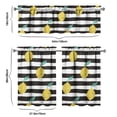 thumbnail image 6 of Yellow Fruit Print Kitchen Curtains - 3 Piece Set with Valance, Retro Lemon Lover Design for Modern Homes, 6 of 6