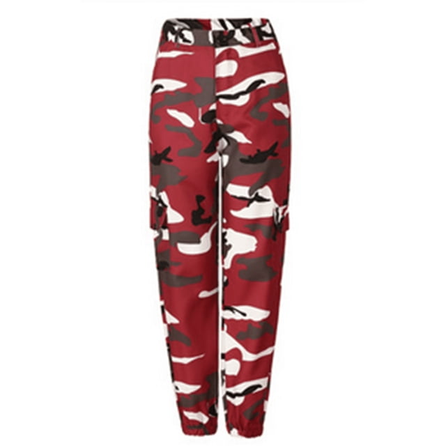 Pantalon Cargo Militaire Camouflage pour Femmes, Pantalon Décontracté d'Armée avec Multiples Poches 1 Pcs