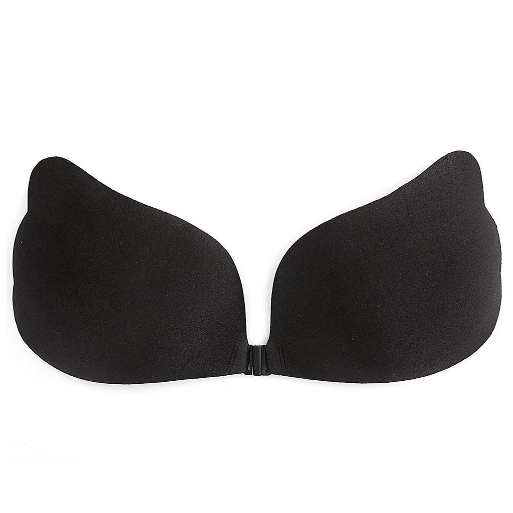 Wekofi Women's Plunge Backless Strapless Bra Push Up Adhesive Sticky  Invisible Padded Underwire Bra(A,Black) at  Women's Clothing store