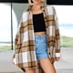 thumbnail image 4 of Pntutb moda mujer manga larga estampado invierno sin capucha Casual abrigo blusa top Pntutb Pntutb-5755, 4 of 9