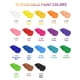 thumbnail image 2 of Set de pintura Nicpro, 18 colores, lavable, acrílico, 250 ml, para niños, 2 of 6