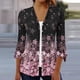 thumbnail image 1 of Cárdigan de moda para mujer, con mangas 4/3 y botones estampados, chaqueta tipo cárdigan para mujer, 1 of 7
