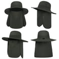 thumbnail image 6 of Loritta Wide Brim Sun Hat for Men/Women Fishing Hats UPF51+ Multifunction Sun Protection Visor Army Green, 6 of 6