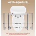 thumbnail image 4 of Barre de Sécurité pour Toilettes pour Aînés avec Hauteur et Largeur Réglables, Cadre de Sécurité pour Toilettes avec Poignées, Barre de Support pour Toilettes de 350 Lb pour Handicapés, Gris, 4 of 5