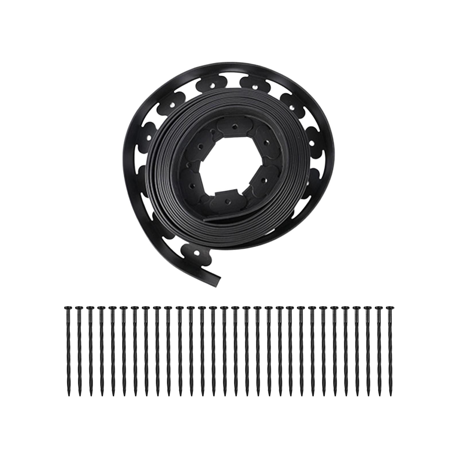 Landscaping Edging Garden Edging Coil Garden Landscape Edging Borders for Lawn Landscaping 10cm Black