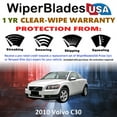 thumbnail image 2 of 2010 Volvo C30 Beam Wiper Blades Wipers w/1yr Warranty (Set of 3) w/Rear Wiper (WiperBladesUSA), 2 of 5