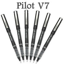 Pilot Precise V7 Stick Rolling Ball Pens Fine Point, Black Ink, 6 Pack
