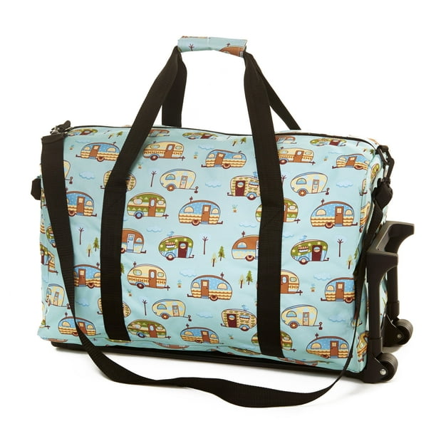 smear Lively mini Happy Camper Print Rolling Duffle and Travel Bag with Adjustable Straps - Walmart.com smear Lively mini Happy Camper Print Rolling Duffle and Travel Bag with Adjustable Straps - Walmart.com