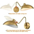 thumbnail image 4 of Plug-in Wall Sconce Gold Swing Arm Wall Lamp with on/Off Switch for Bedroom, 4 of 9