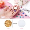 thumbnail image 2 of Uxcell 60 Pcs Rhinestone Flat Back Faux Druzy Crystal Diamonds Resin Embellishments Trims Beads for Jewelry Making Crafts, Orange, 2 of 7