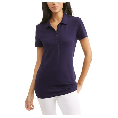 Women's Essential Short Sleeve Polo T-Shirt (Best Water Polo Goals)