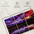 thumbnail image 6 of Elephant Stock Rocky Mountain Reflection Wall Art - Horizontal Multi Panel Canvas - 3 Pieceliving Room Wall Decor - Photography Nature Multi Panel - Blue And Red Decor - 65" x 42", 6 of 8