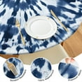 thumbnail image 4 of Blue White Tie Dye Mandala Pattern Round Fitted Tablecloth with Elastic Edge,Dining Table Cover Waterproof,Outdoor Round Tablecloth for Camping,Dining,Indoor and Outdoor, 4 of 7