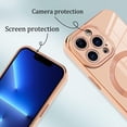 thumbnail image 3 of Designed for iPhone 13 Pro Case for Women & Girls [Compatible with MagSafe] Luxury Plating Gold Bumper Phone Cover Full Camera Protection Cover for iPhone 13 Pro 6.1 Inch-Pink, 3 of 12