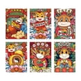 thumbnail image 1 of simhoa 6pcs Chinese Red Envelopes New Year Packets Ox Hongbao Envelope 2021 Chinese Ox Style9, 1 of 3