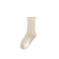 thumbnail image 5 of Spazoro Girls 10 Pairs Mid Calf Socks, Soft Solid Color Cotton Stretchy Casual Ruffled Crew Socks White Size 1T-12Y, 5 of 7