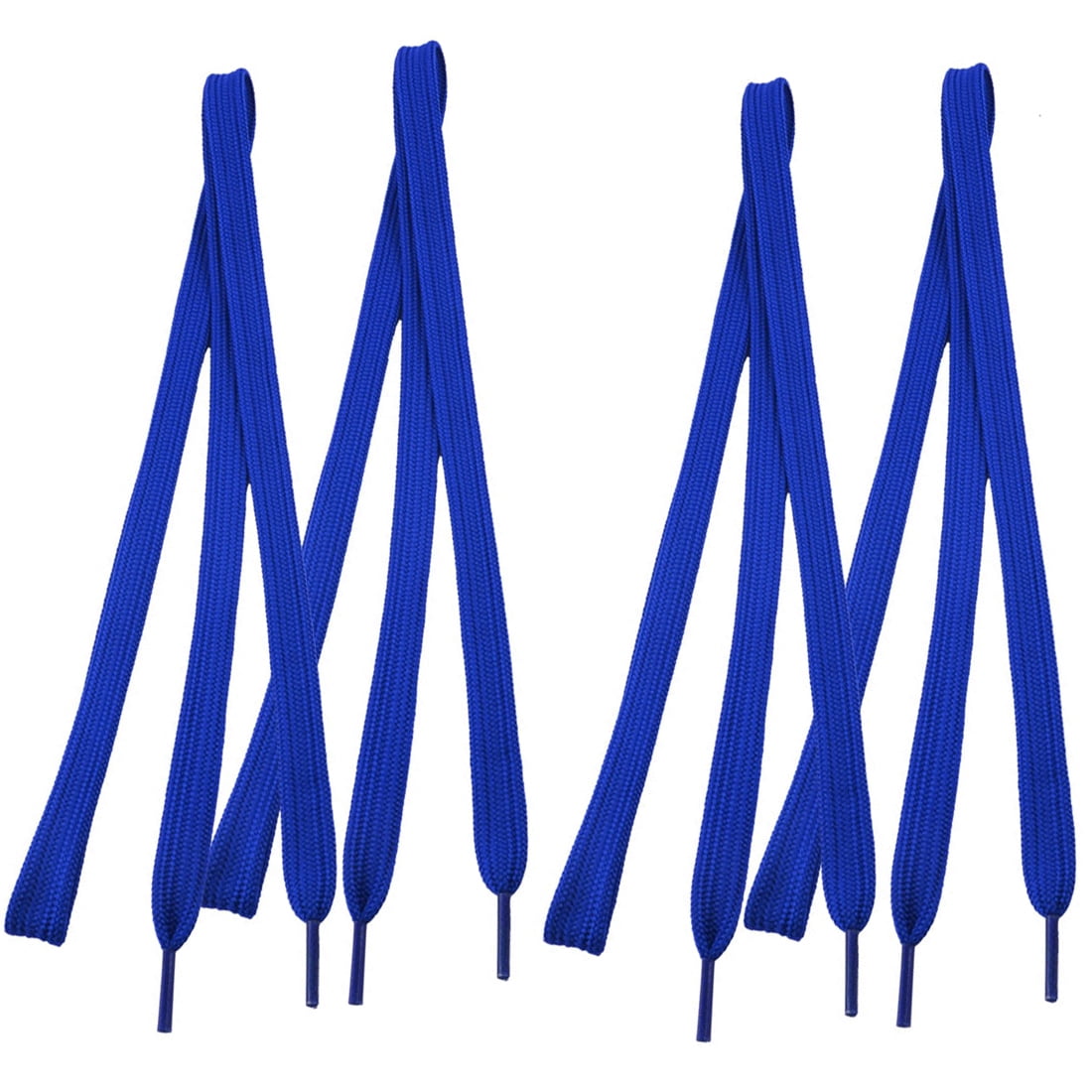 Trainers Plastic Tips 46.5" Long Dark Blue Flat Wide Shoe Laces Strings