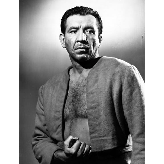 Mike Mazurki Portrait wearing Vest in Black and White Photo Print (24 x 30)