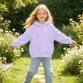 thumbnail image 4 of BLVB Boys Girls Oversized Hoodies Fleece Pullover Casual Loose Sweatshirts Teen Kids Fall Winter Outfits Clothes(Purple,15-16 Years), 4 of 9