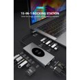 thumbnail image 2 of 15 en 1 USB tipo C HUB Dock LDY estación de acoplamiento tipo C a HDMI cargador inalámbrico USB 3.0, 2 of 9