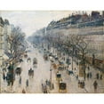 thumbnail image 2 of Camille Pissarro 24x20 Black Ornate Framed Double Matted Museum Art Print Titled: The Boulevard Montmartre on a Winter Morning (1897), 2 of 5