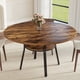 thumbnail image 5 of Yeshouse Mesa de comedor redonda Dainsleif de 120 cm para 4-6 personas, estilo rústico, con estante de almacenamiento y patas de metal, ideal para cocina, comedor y sala de estar, 5 of 8