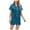 Dark Blue, variant on felwors Women's Satin Pajama Set 2-Piece Sleepwear Loungewear Button Down Short Sleeve Silky PJ Set Pink, M