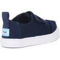 thumbnail image 3 of Toms Cordones Infant's Canvas Slip On Trainers With Double Strap In Blue Size 6, 3 of 6