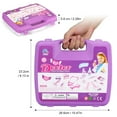 thumbnail image 4 of Ccdes Enfants Enfants Jeu de Rôle Trousse de Médecin Équipement Étui d'Infirmière Jouet Cadeau Rose/violet, Boîte Médicale Jouet, Trousse de Médecin Jouet, 4 of 6