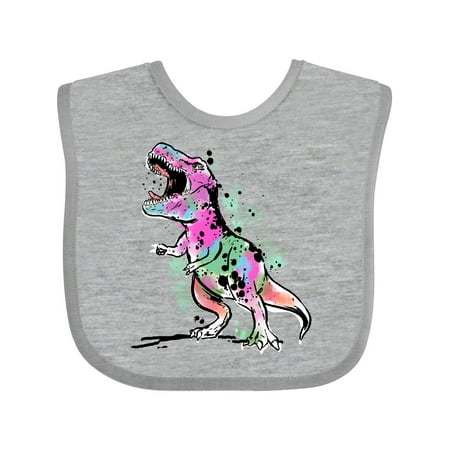 

Inktastic Graffiti Paint Splatter T-Rex Boys or Girls Baby Bib