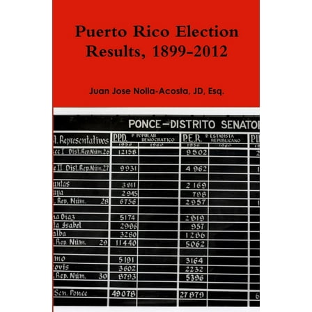 Puerto Rico Election Results, 1899-2012 (Paperback)