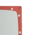 thumbnail image 2 of Ambesonne Coral Fitted Sheet, Stars Outer, Full Size, Coral White, 2 of 2