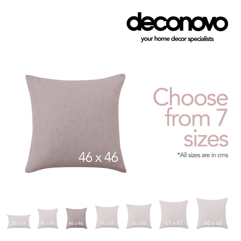 Deconovo Throw Pillow Covers 18 x 18 inch Barlap Cushion Covers Faux Linen  Pillow Cases for Bed Pillow Cream Set of 4