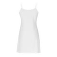 thumbnail image 4 of SMihono Vacation Dresses for Women Summer Trendy Eyelet Embroidery Mini Dress Spaghetti Strap V Neck Casual Sundress White XL, 4 of 6
