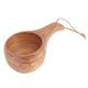 thumbnail image 4 of Taza de café de madera 220ML Taza de café con aislamiento térmico portátil ecológica con agarre cómodo para el hogar Mango fino de tortuga, 4 of 10