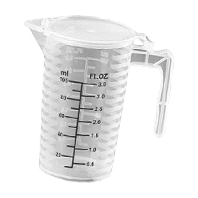 Taza medidora con tapa, utensilios de cocina, recipiente medidor de pastelería ligero resistente a la oxidación con asa y vertedor