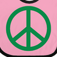 thumbnail image 4 of Inktastic Green Symbol Peace Sign Boys or Girls Baby Bib, 4 of 4