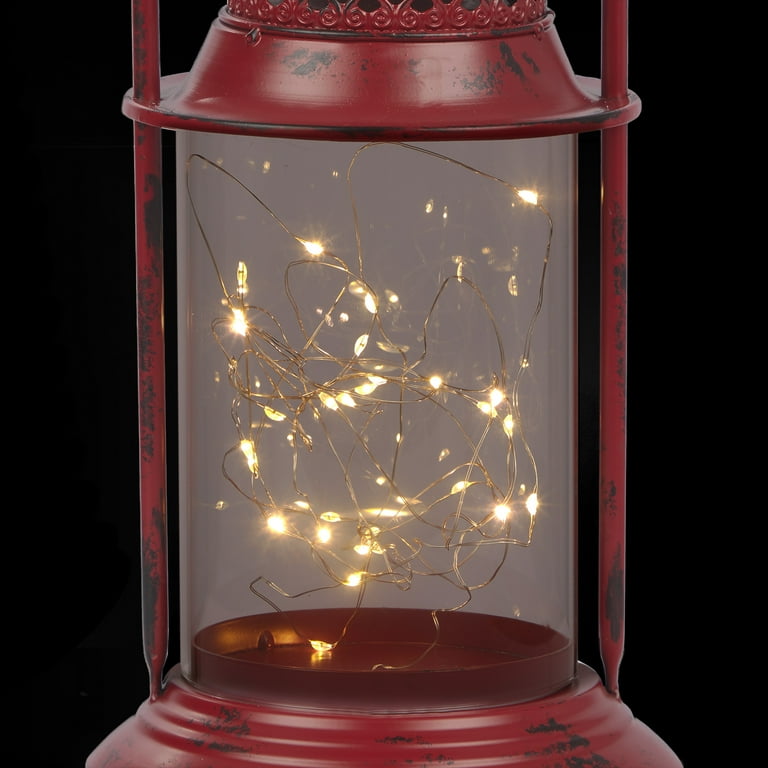 Alpine Corporation 15 in. H Indoor/Outdoor Vintage Metal Lantern