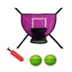 thumbnail image 4 of Trampolín, aro de baloncesto, portería de baloncesto, juguete deportivo, juego de portería, accesorio de trampolín para todas las edades, base ligera. rosa, 4 of 8