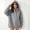 thumbnail image 6 of BUIGTTKLOP Women's Oversized Sweatshirts Button up Long Sleeve Hoodies Shirt Cozy Fleece Pullover Top Casual Fall Outfits, 6 of 8