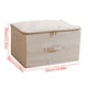 thumbnail image 2 of Xihbxyly Caja de Almacenamiento de Algodón y Lino, Diseño Plegable con Cremallera, Tela Transpirable y Lavable, Organizador de Ropa de Cama, Solución para Ahorrar Espacio, Organización Del Hogar, Tam, 2 of 2