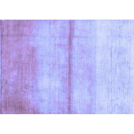 Ahgly Company Indoor Rectangle Abstract Blue Contemporary Area Rugs, 3' x 5'