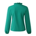 thumbnail image 3 of Patlollav Womens Casual Full Sleeve V-Neck Tops Loose Shirts Plus Size Womens Clothing, 3 of 5