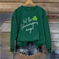 thumbnail image 2 of YABCSAZ St Patrick's Day Sweatshirts for Women Casaul Loose Oversize Shirts Long Sleeve Irish Shirts Shamrock Clover Printed Blouse, Paddy's Day Great Parade Tops, 2 of 4