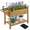 Light Brown, variant on Topeakmart Solid Wood Elevated Garden Bed Planter Box with Removable Grow Grids, Dark Brown