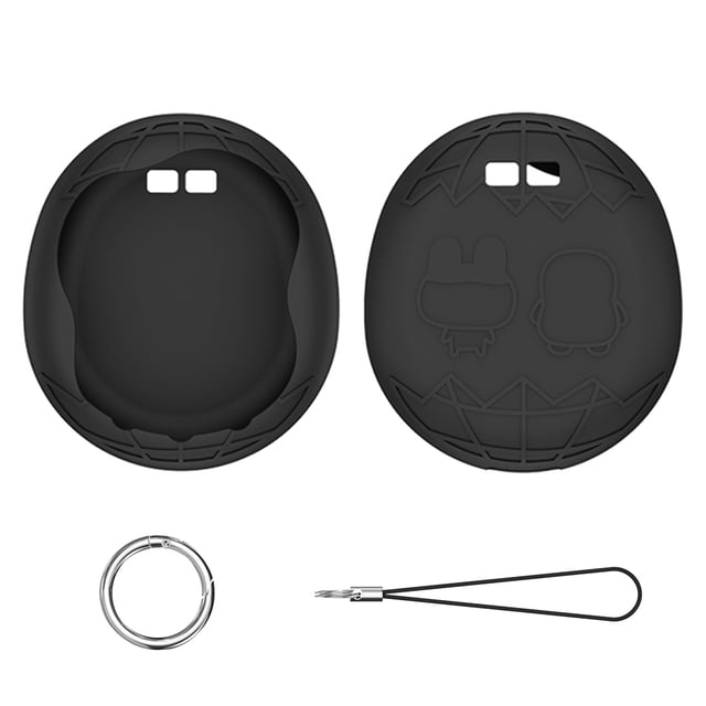 Funda de Silicona Impermeable con Cordón a Prueba de Golpes para Tamagotchi Uni Negro