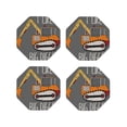 thumbnail image 2 of Balery 4 Pcs I Like Big Diggerleather Coasters Set, Drink Table Cup Coasters For Living Room Kitchen Coffee Decor, 2 of 9