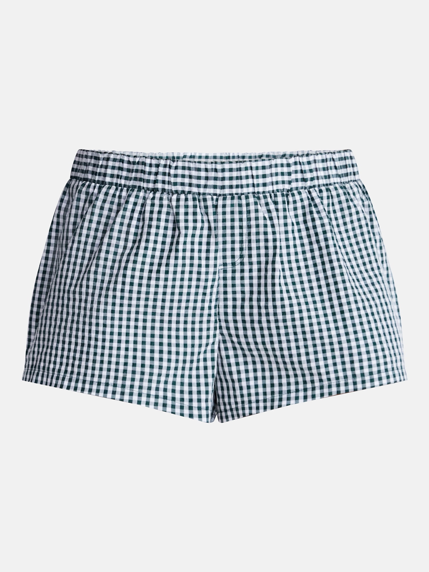 No Boundaries Game Day Gingham Shorts, 2'' Inseam, Women's XXS-XXL