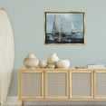 thumbnail image 3 of Stupell Industries Moody Sailboats Maritime Transportation Painting Gold Floater Framed Canvas Art Print Wall Art, 31 x 25, 3 of 10